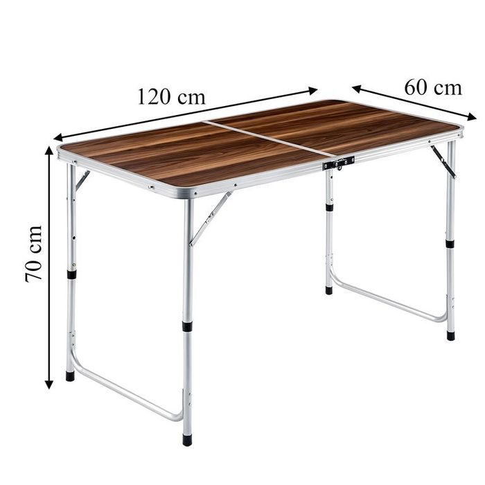 Stolik Turystyczny Kempingowy Stół Składany 4 Krzesła Walizka Zestaw