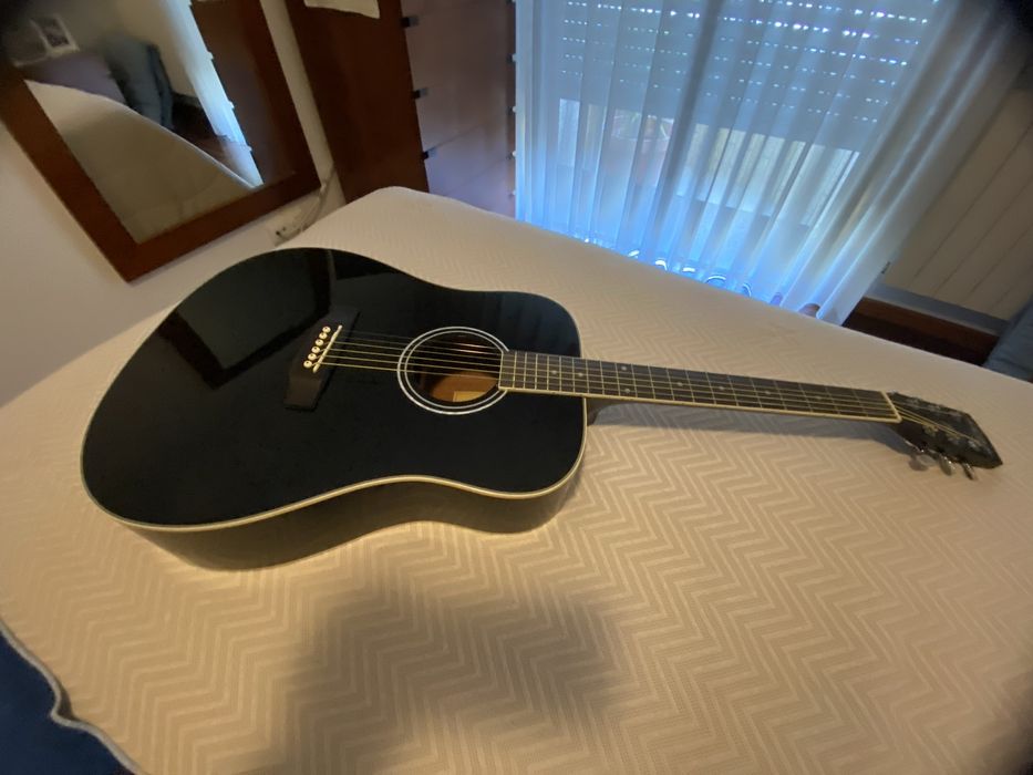 Viola acústica para canhotos nova com saco