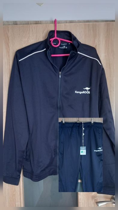 Granatowy męski dres KangaROOS,r.M/L