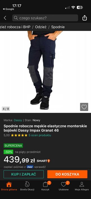 Spodnie robocze BHP Dassy uk 39