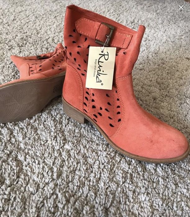 Botas Camurça salmão - NOVAS