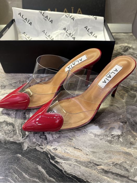 Туфлі Alaia Alaïa червоні Підбори Алайя сердечко