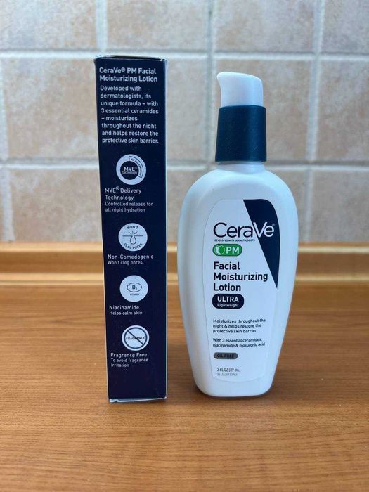 Нічний крем-лосьйон для обличчя CeraVe Facial Moisturizing Lotion PM (ніч), 89 мл оригінал