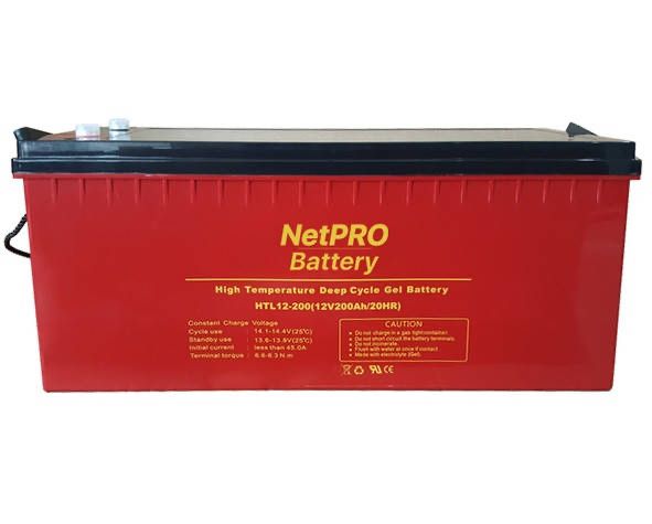 Акумулятор гелевий NetPRO HTL-12-200 (12B/200Aг)