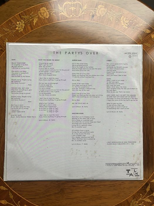 Talk Talk - The Party’s Over