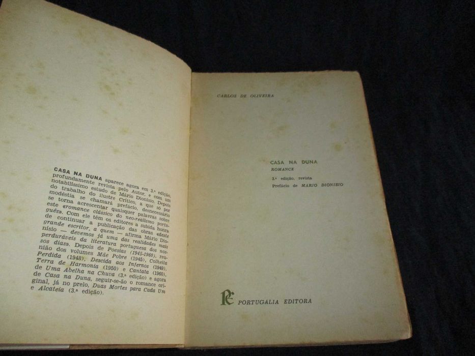 Livro Casa na duna Carlos de Oliveira