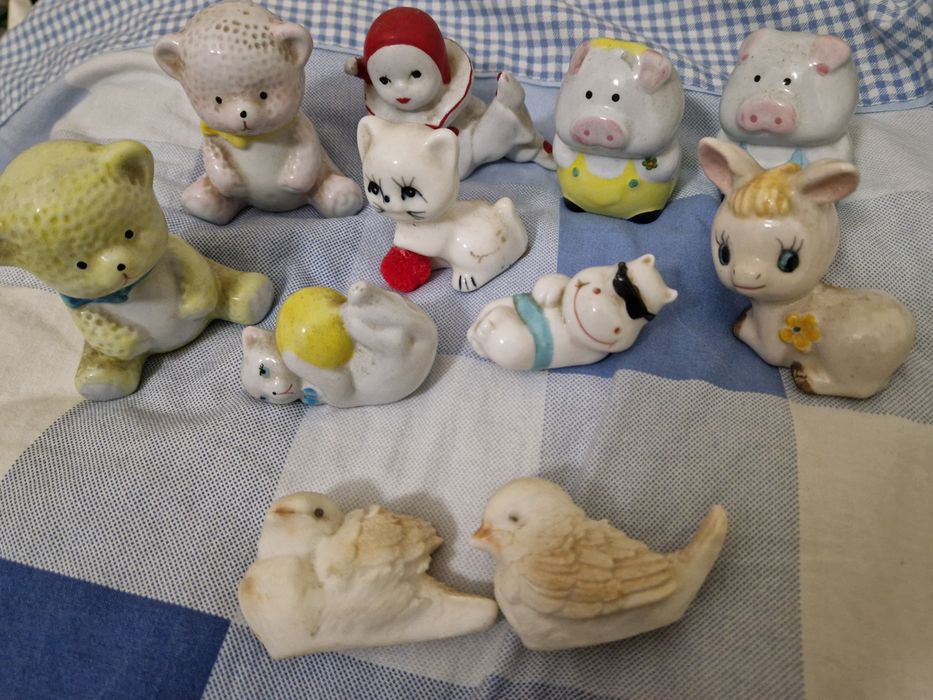 Conjunto bibelots de cerâmica