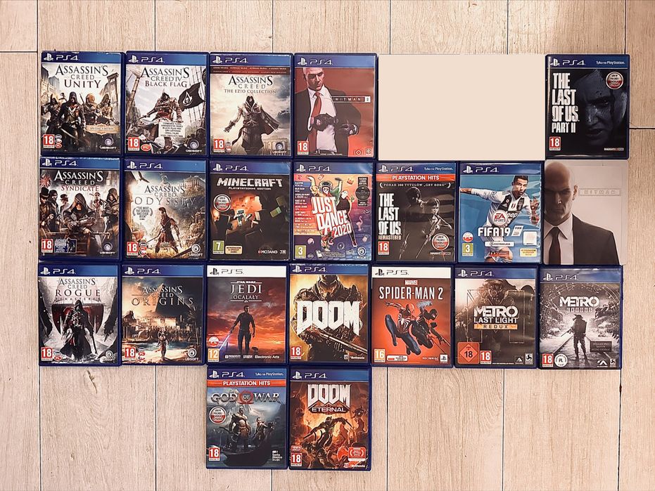 Gry ps4, ps5 - Tychy, doom, metro, last of us, spiderman 2, ocalały