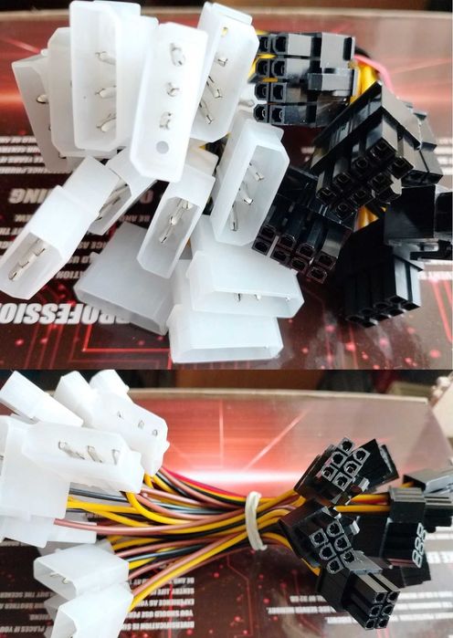 Переходник SATA 6pin 8pin для видеокарты/процессора сеть звук USB