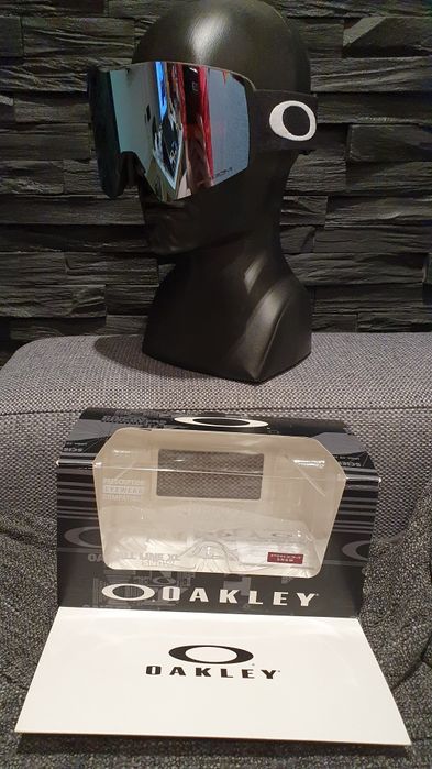 Nowe gogle Oakley Fall Line L XL Matte Black PRIZM Sapphire Iridium