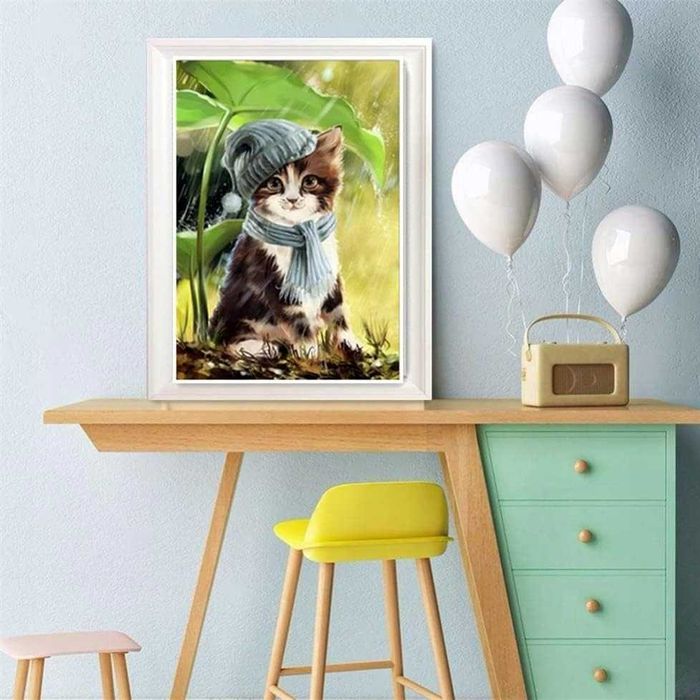 Malowanie Po Numerach Kotek W Czapce