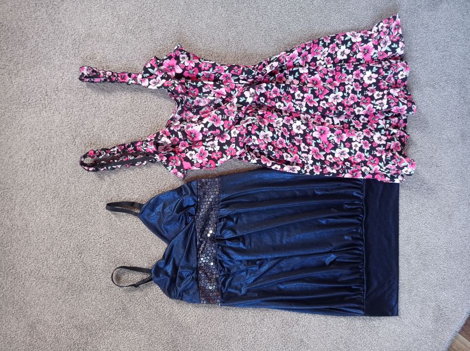 Dwie sukienki na lato. na ramiaączkach. damskie. XS/S