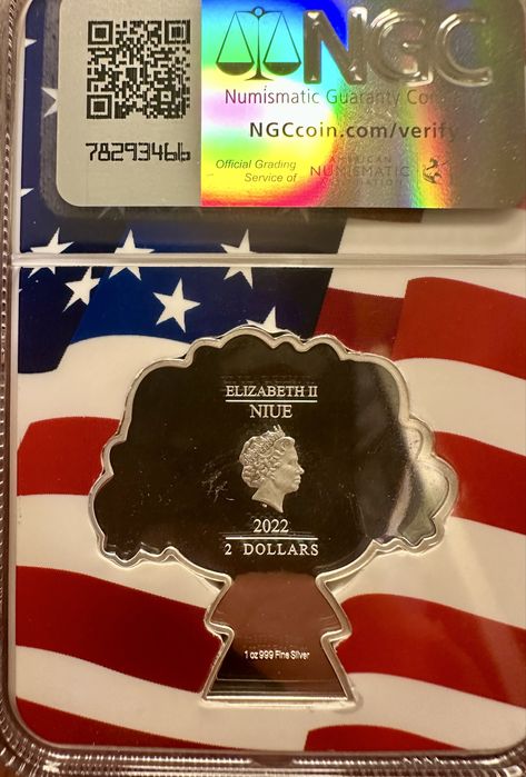 Монета Chibi $2 Президенты горы Рашмор 1 унция серебро