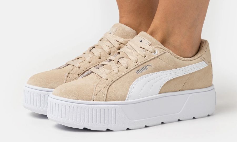Жіночі замшеві кеди на платформі Puma Karmen ll