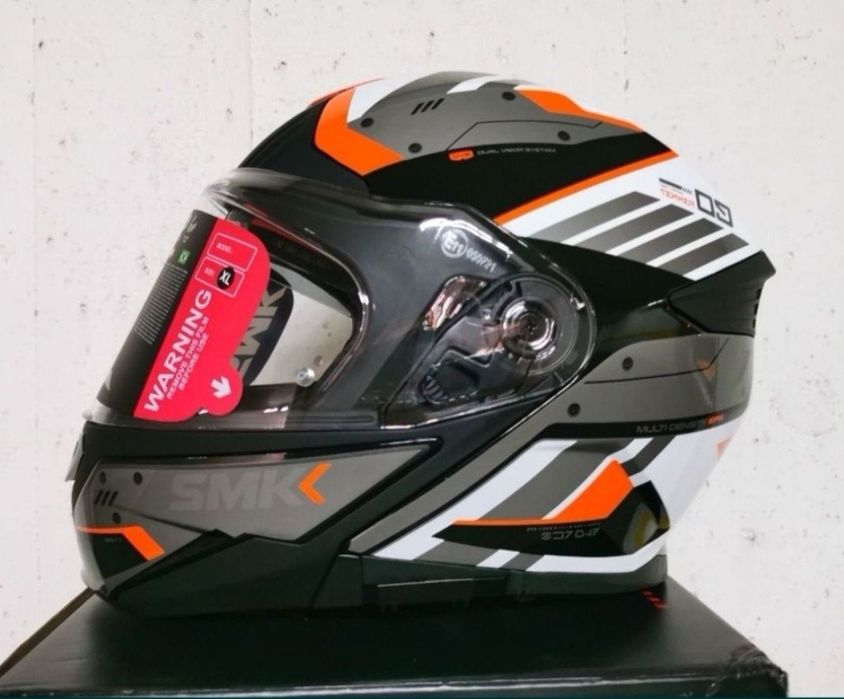 Capacete SMK Tourleader Laranja / Branco ( L )( NOVOS )