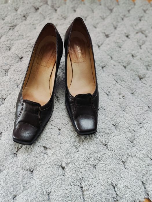 Skórzane półbuty czółenka r.37 WielBut