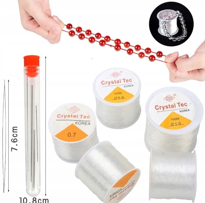 Styl 1.0MMx100M Przezroczysty elastyczny sznurek DIY