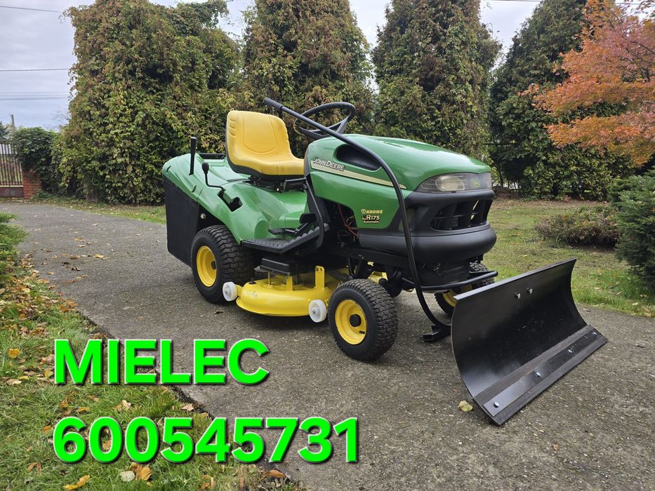 Traktorek kosiarka John Deere 17.5KM B&S pompa oleju hydro + PŁUG