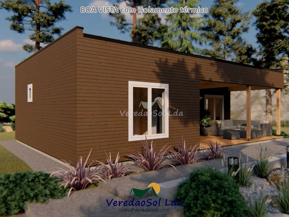 Casa madeira ARICA T2-Boa vista 63.9 m² 44 - 58 e 68 mm PREÇO SUPERIOR