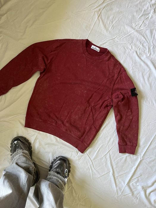 НЕ ПЕРЕШИВ!!! Stone island off dye red / світшот off dye red / худі stone island off dye red