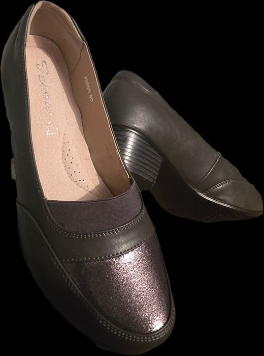 Półbuty damskie czarne