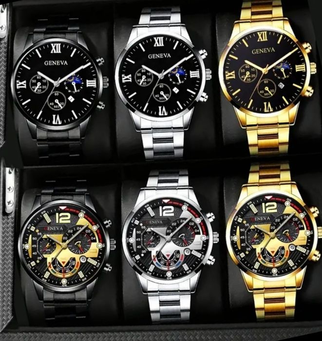 Набір чоловічих модних багатофункціональних годинників преміум-класу,