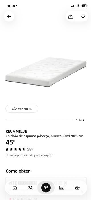 Berço ikea + enxoval completo de cama de bebé
