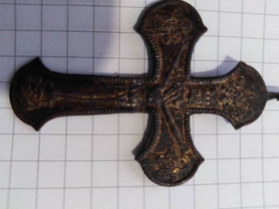 Крест медный с позолотой