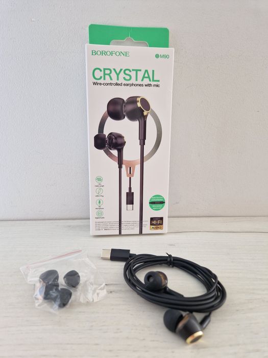 Borofone Słuchawki BM90 Miller z mikrofonem Typ C czarne