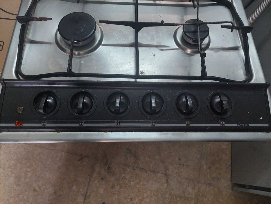 Placa de Fogão Gás Natural e Electricidade + Exaustor TEKA