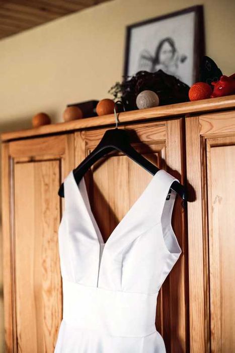 Biała suknia ślubna boho klasyka