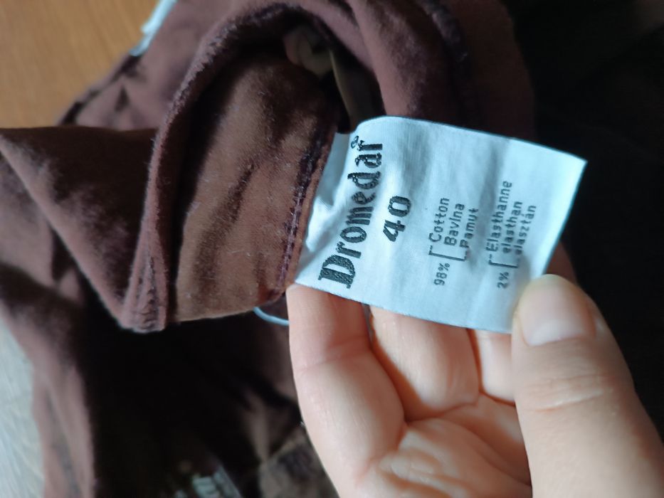 Spodnie ciążowe brązowe 40 dromader