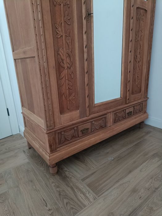 Stara dębowa szafa antyk lite drewno