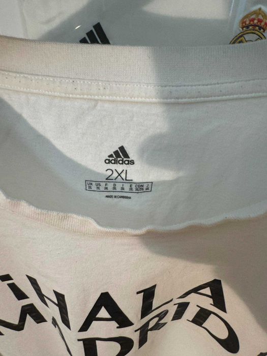 koszulka Adidas Real Madrid HALA MADRID! White Tee XXL