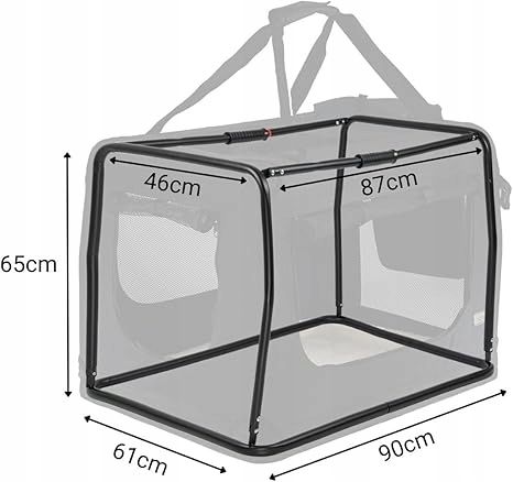 transporter dla psa czarny xxl 90 cm x 61 cm 65 cm