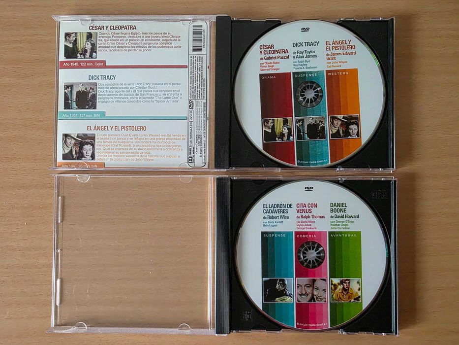 4 DVDs com filmes antigos