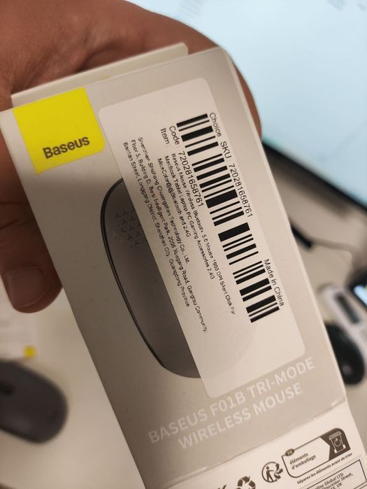 Бездротова  Baseus F01B Tri-Mode Wireless Mouse 2.4G/BT1+BT2 сіра