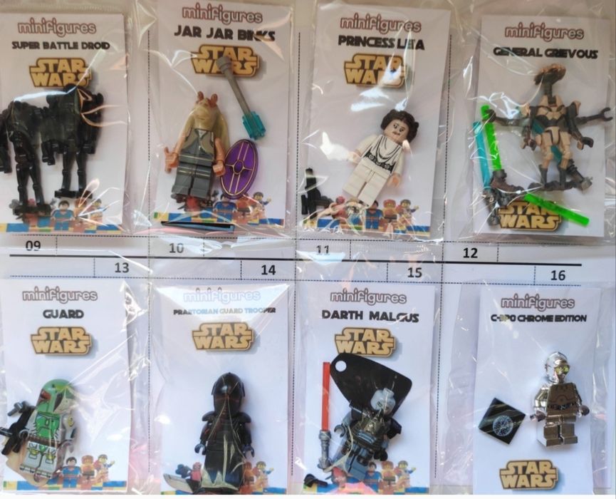 1/5 Mini Figuras Disney Star Wars Papel Stranger Winnie Simpsons Mario