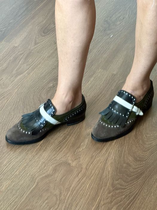 Туфлі лофери оксфорди Santoni 38