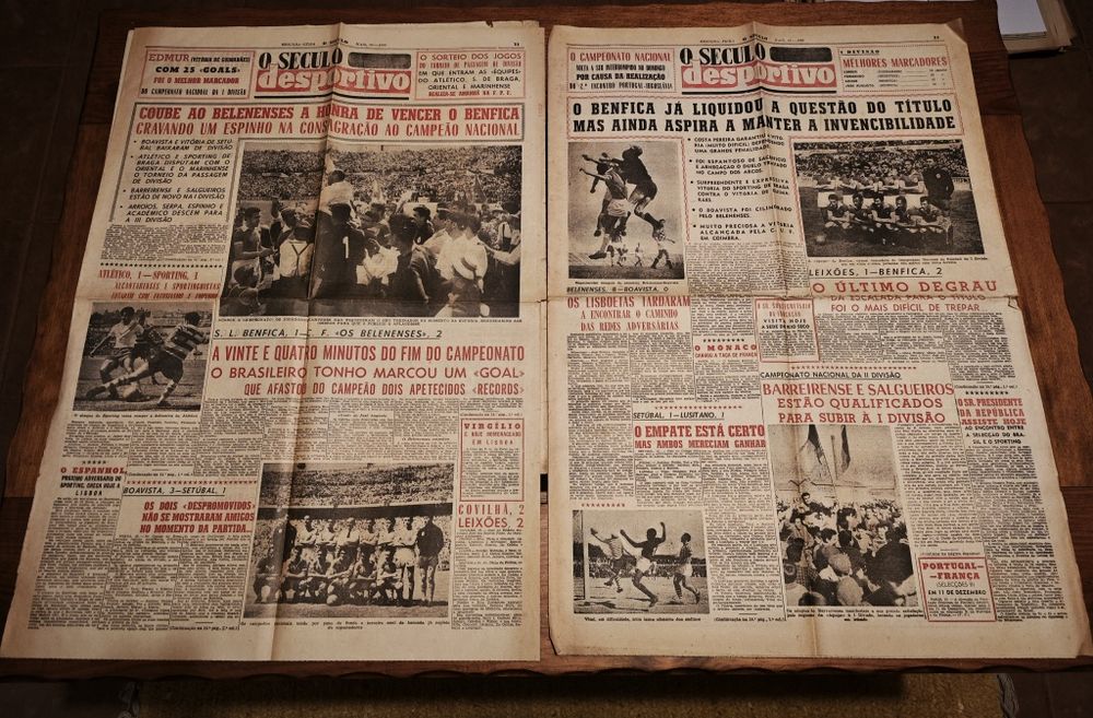 Lote de jornais O Século Desportivo