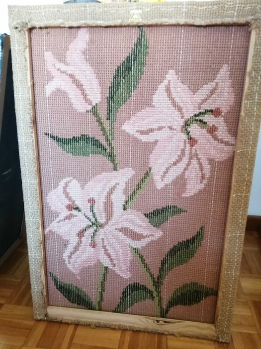 Tela Arraiolo flores.
