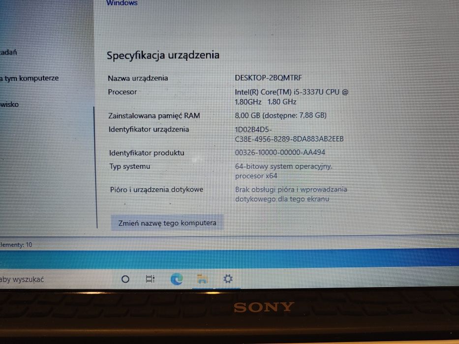 Laptop Sony Vaio