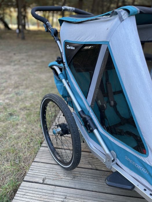 Queridoo Speedkid Przyczepka rowerowa Wózek blizniaki