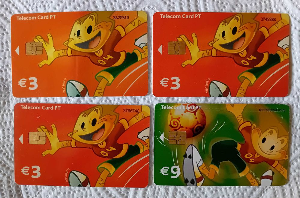 Cards telefónicos euro 2004 colecção