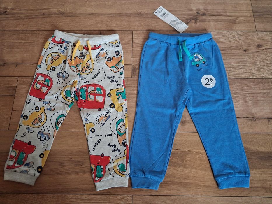 Nowy Zestaw 2 pak spodnie dresowe rozm. 98