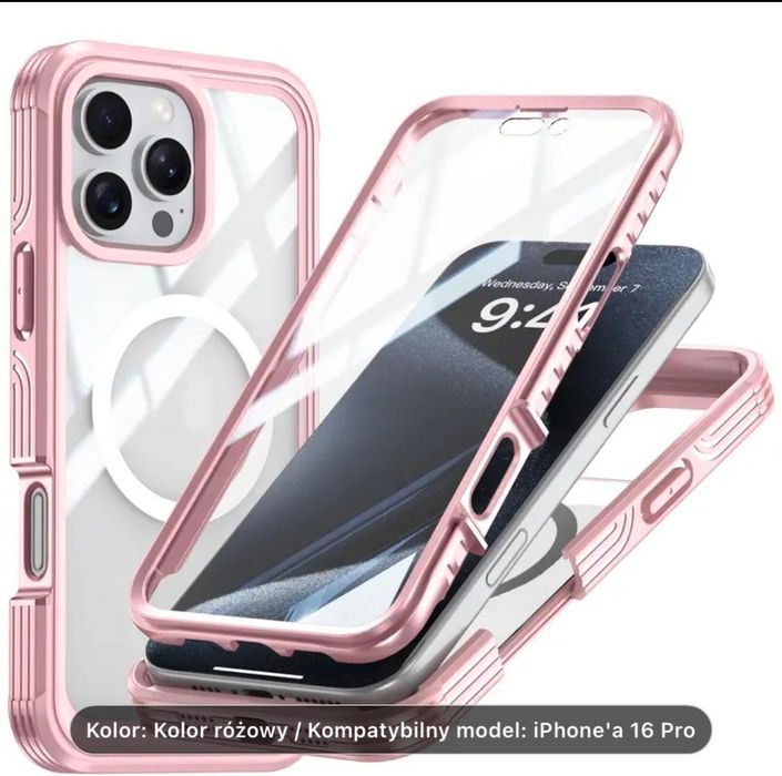 Etui iPhone 16pro przód i tył nowe