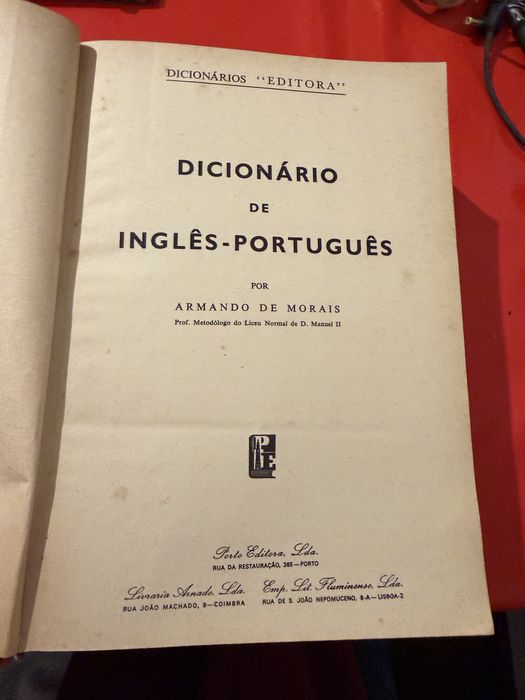Dicionário Inglês–Português Antigo (Porto Editora) – Armando de Morais