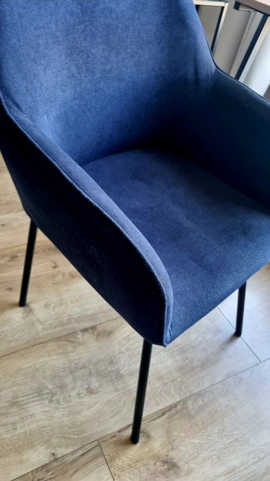 Granatowe krzesło fotel salon jadalnia 6 sztuk