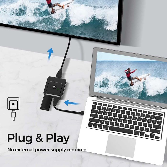 NOVO HDMI Switch 4K HDMI Splitter, Duplicador HDMI bidirecional