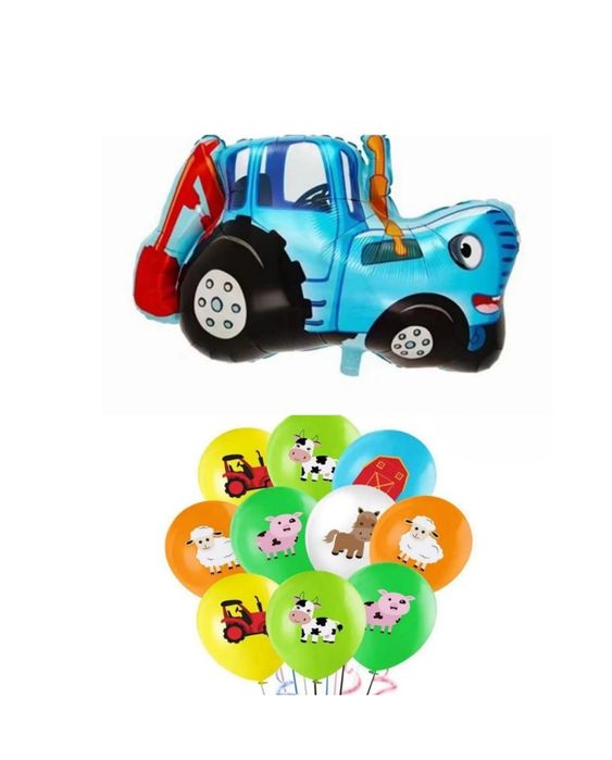 Синій трактор Повітряні кульки